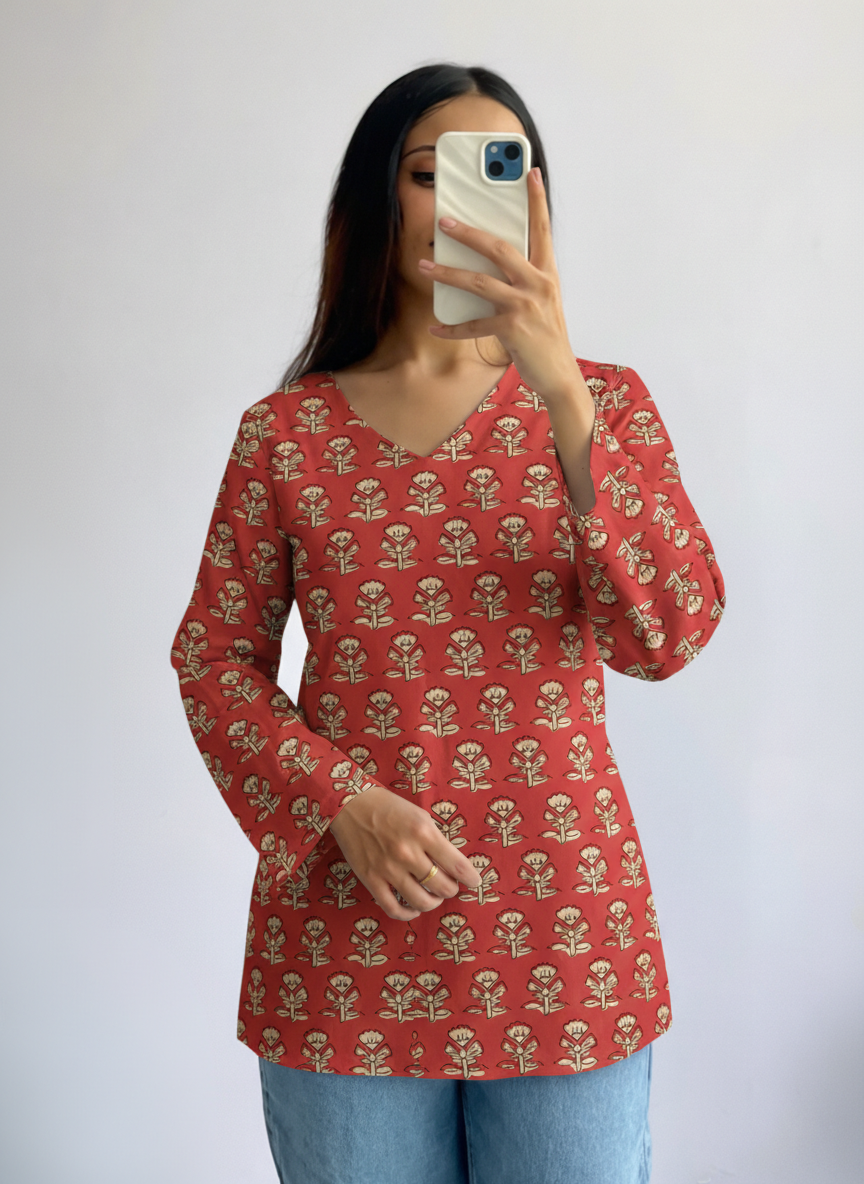 Ritvi Printed Short Kurti