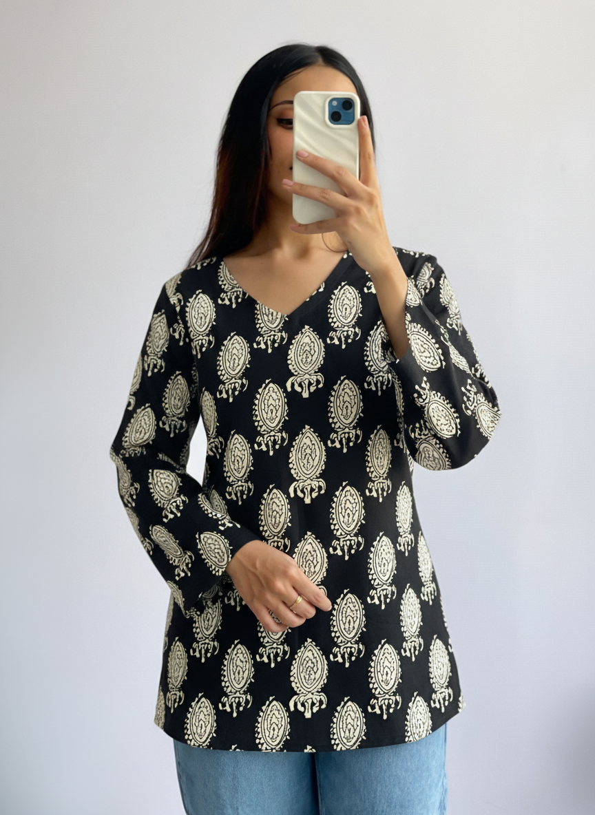 Saumya Printed Short Kurti