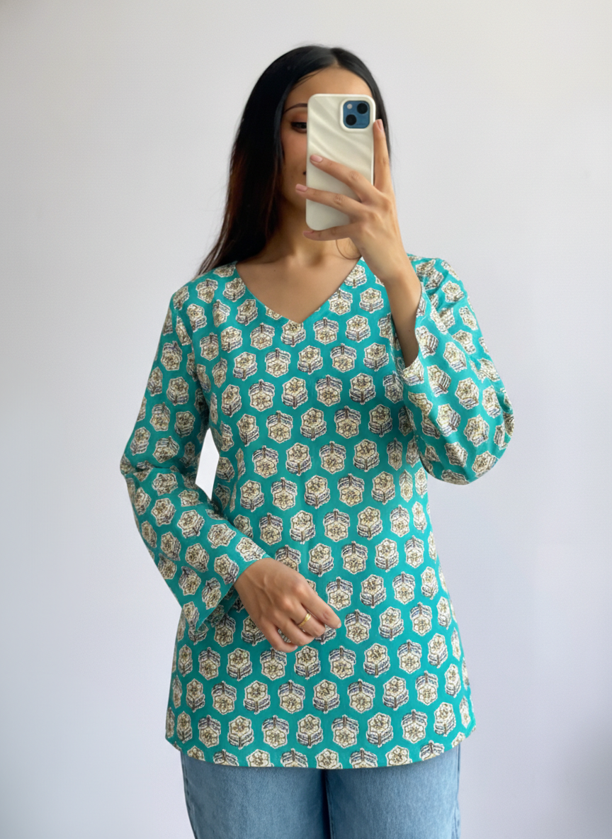 Swara Printed Short Kurti