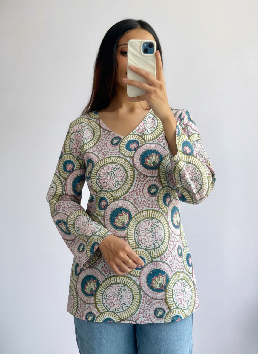 Avni Printed Short Kurti