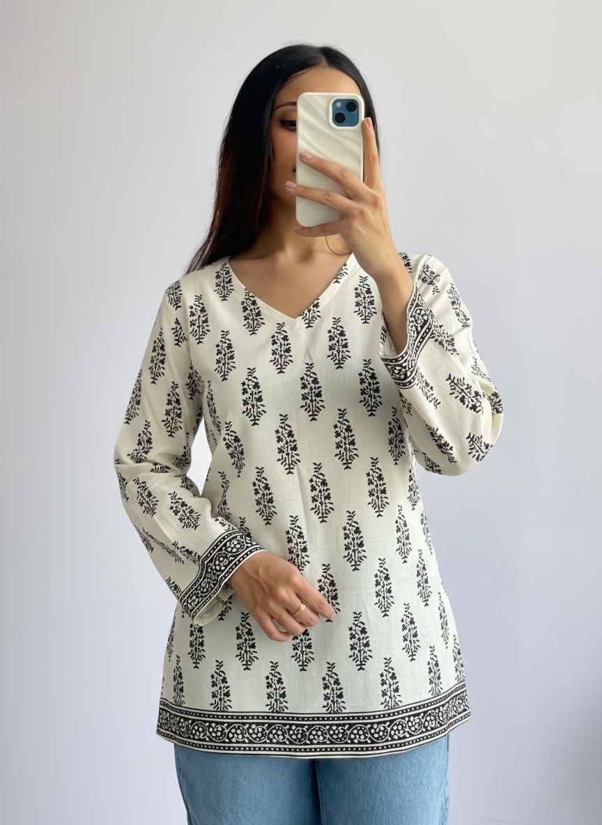 Bella Printed Short Kurti