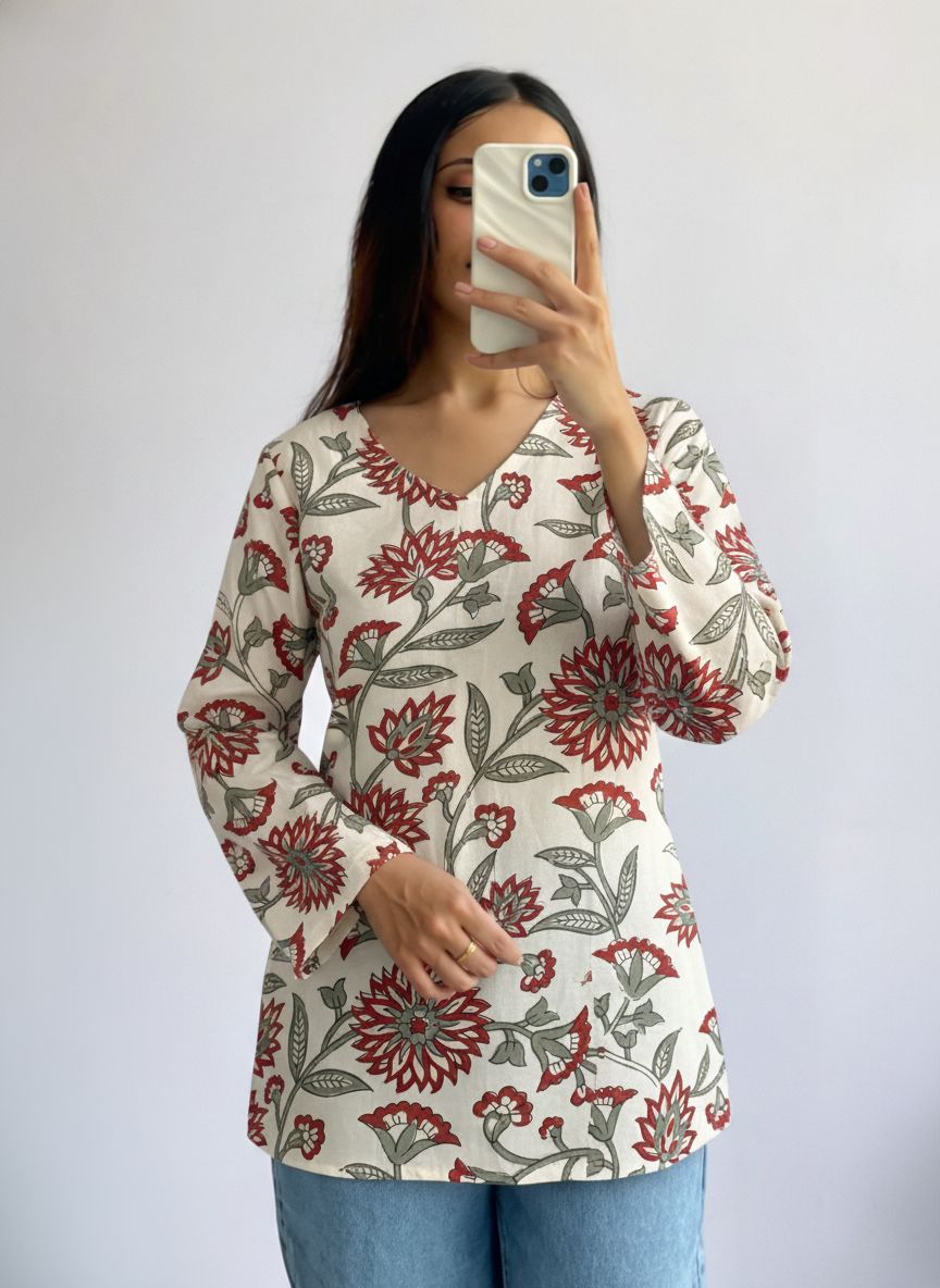 Rashmika Printed Short Kurti