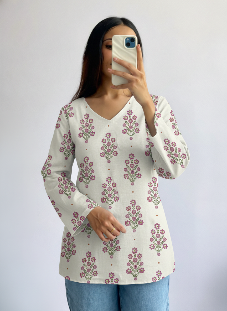 Janvi Printed Short Kurti